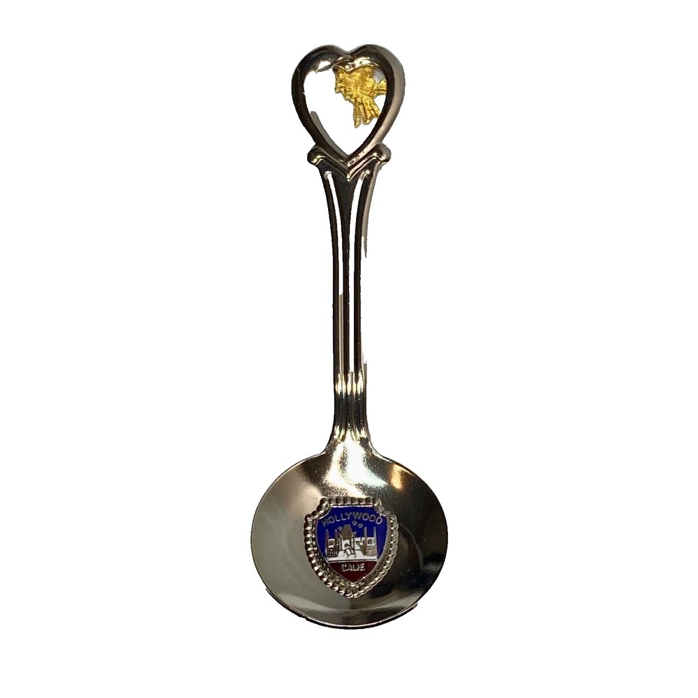 Hollywood California Souvenir Spoon 4.5" Gold Tone Video Recorder Charm M.I. USA